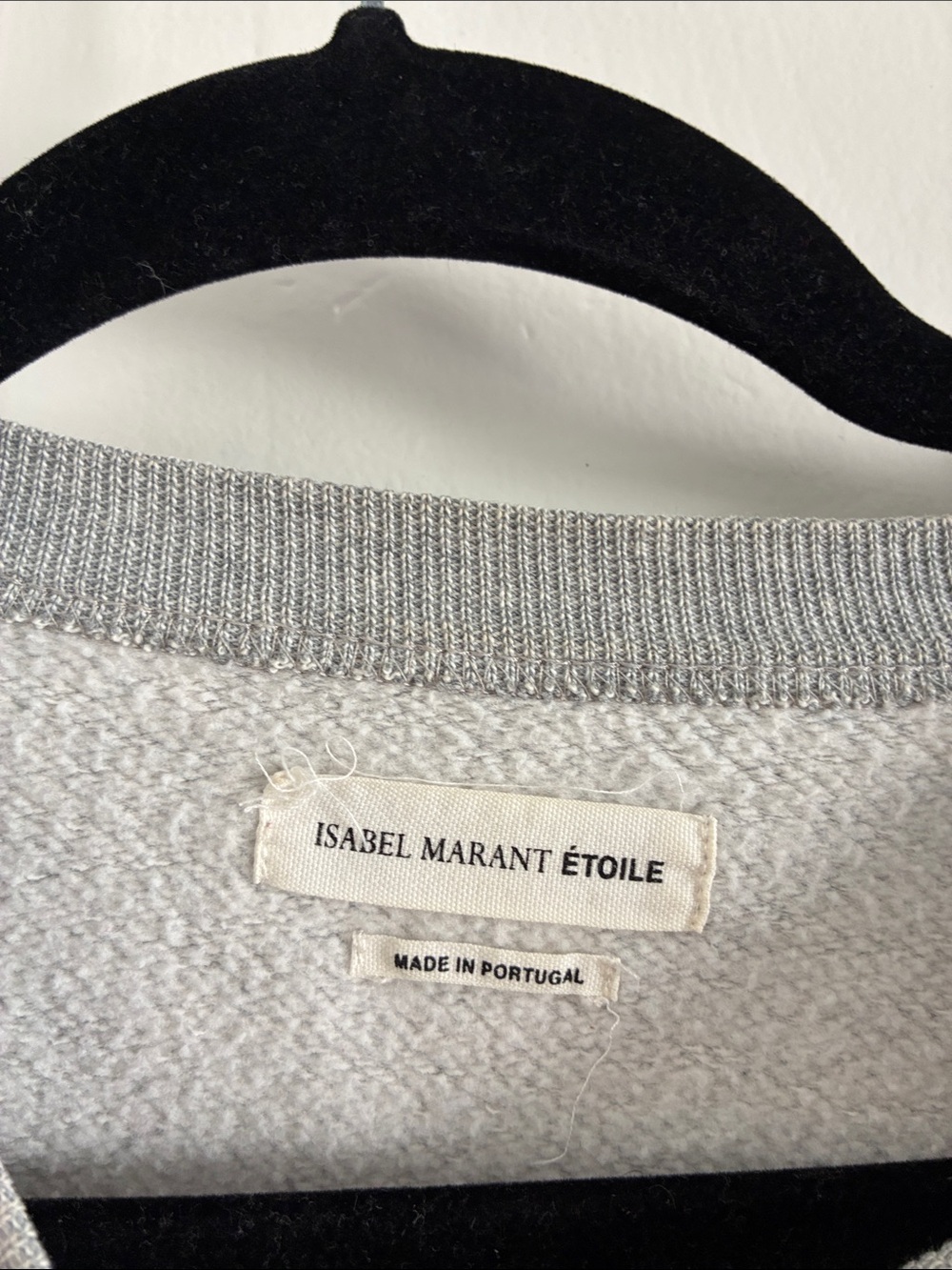 Isabel Marant Gray Crewneck Sweatshirt with Maroon Script “revolution” size 34 - Picture 3 of 6